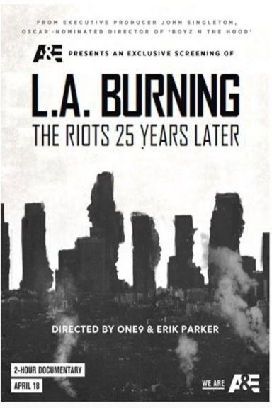 L'affiche du film L.A. Burning: The Riots 25 Years Later