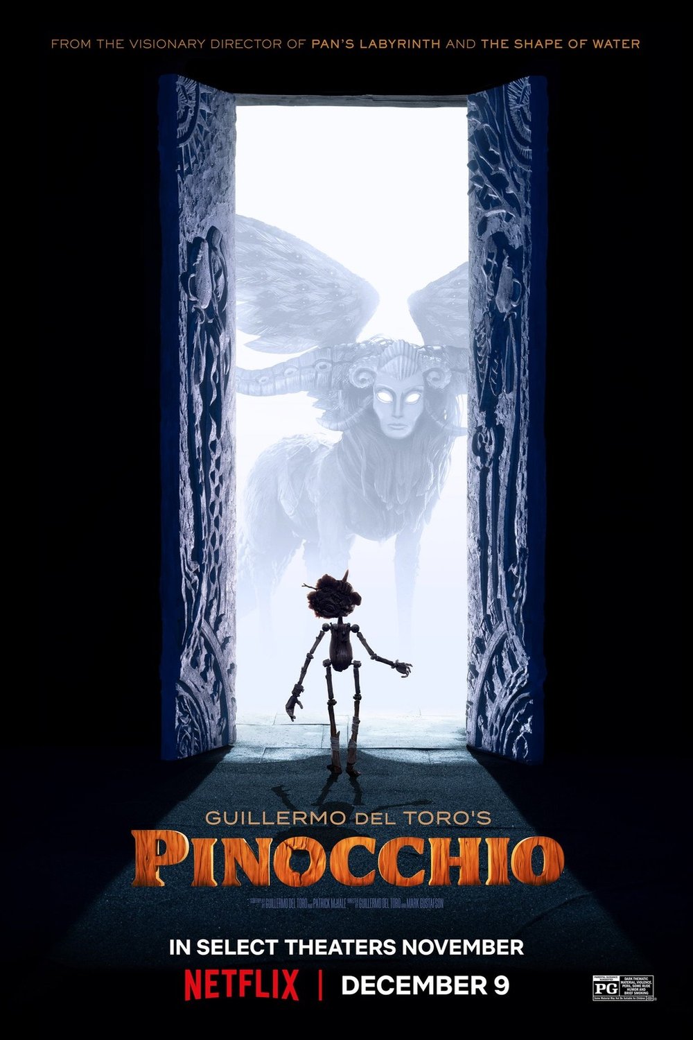 L'affiche du film Pinocchio, de Guillermo del Toro