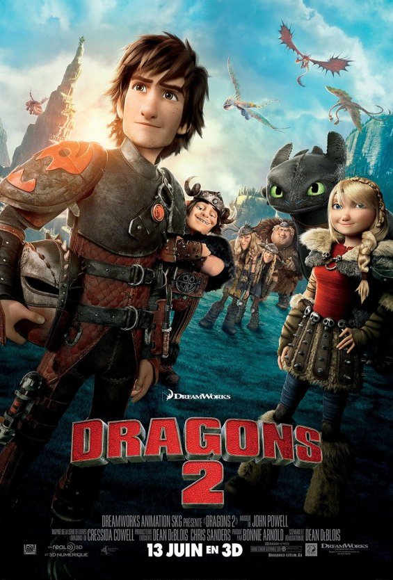 L'affiche du film Dragons 2 v.f.