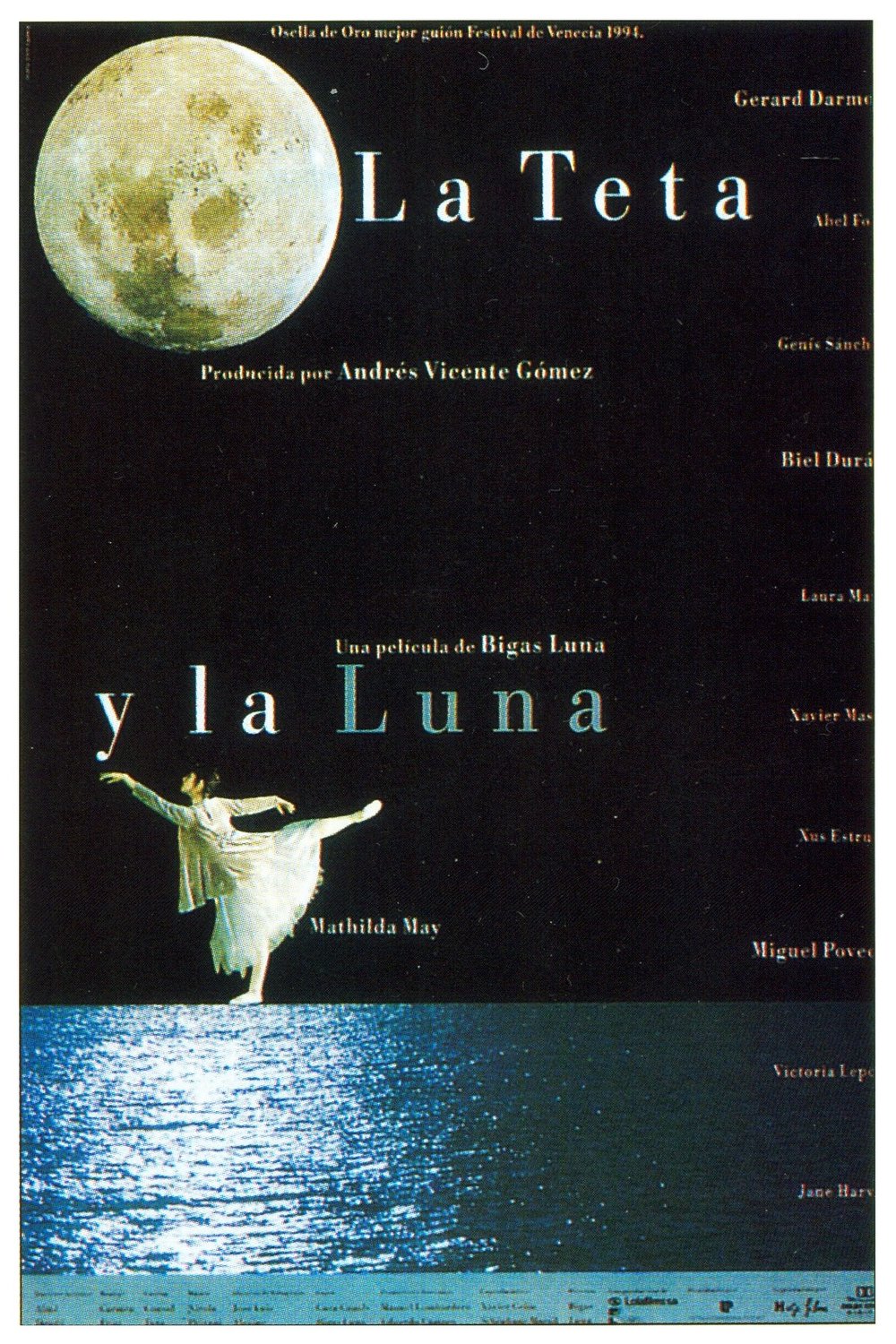 Catalan poster of the movie La teta y la luna