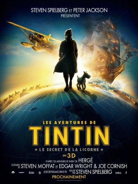L'affiche du film Les Aventures de Tintin: Le secret de la licorne