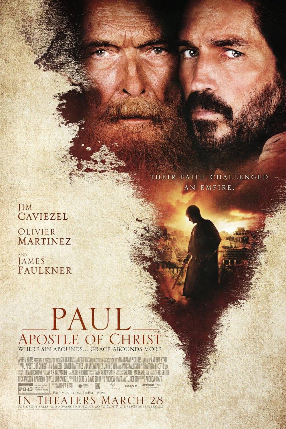 L'affiche du film Paul, Apostle of Christ